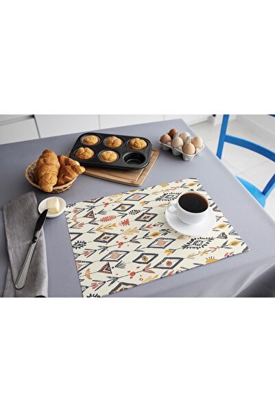 TURKISHRUG KINGDOM مفرش طاولة من البوليستر المقاوم للماء منقوش