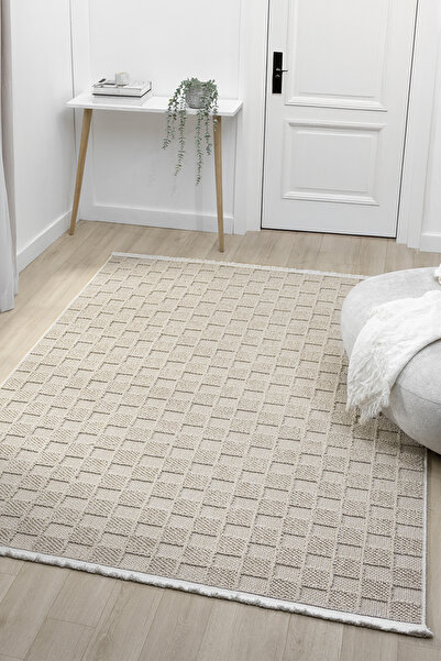 VİTALİHOME Fizy Bej Multi Halı Loop Sisal Halı Modern Dokuma Oturma Odası Sal...