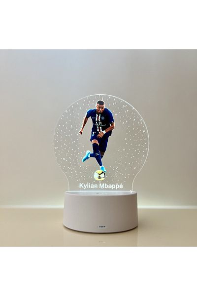 ILUMISHOP Lampa De Veghe LED, Kylian Mbappe, 7 Culori, Alimentare USB sau 3 baterii AA