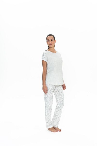 U.S. Polo Assn. U.S. Polo Assn. Women's Homewear Beige Melange Short Sleeve Pajama Set - Beige - ILC2.20Z06Z3PZIJ-BEJ