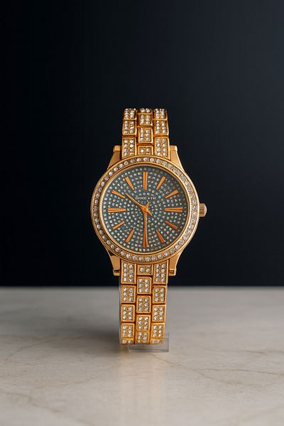 Goldpower Stoned Metal Cord Women's Wristwatch
