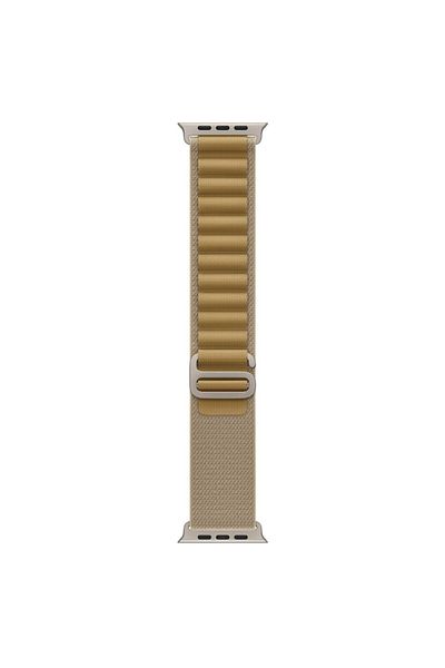 Apple Curea de ceas 49 mm, Alpine Loop maro deschis, finisaj titan - medie