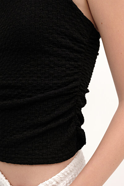 Addax Μπλούζα με υφή Halter B0541