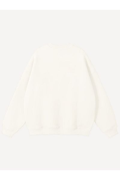 Mad&Calf Unisex Aperol Spritz Printed Crew Neck Oversize Sweatshirt
