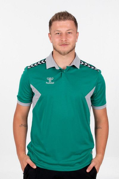 hummel Αυθεντικό μπλουζάκι κάμπινγκ Polo Neck Πράσινο