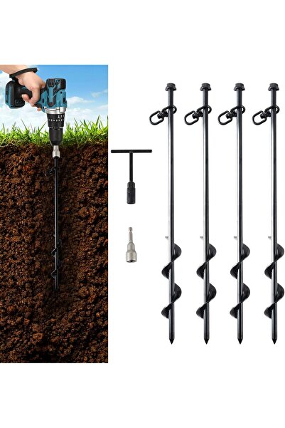 VipDeluXe Rdutuok 4 adet 39,9 cm zemin ankrajı dayanıklı çadır kazıkları