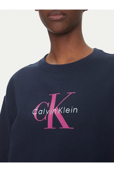 Calvin Klein Essentials Kadın Mavi Sweatshirts LV047B234G-CEF