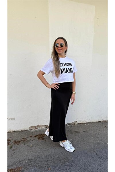 Chance Suede Textured Flared Skirt