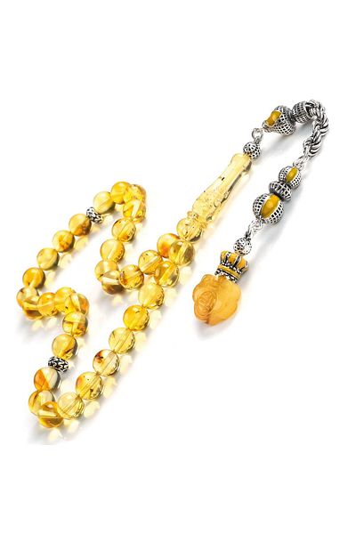 TESBİHCİBABA Cihanda Single-Each Fly Fossil Drop Amber Prayer Beads