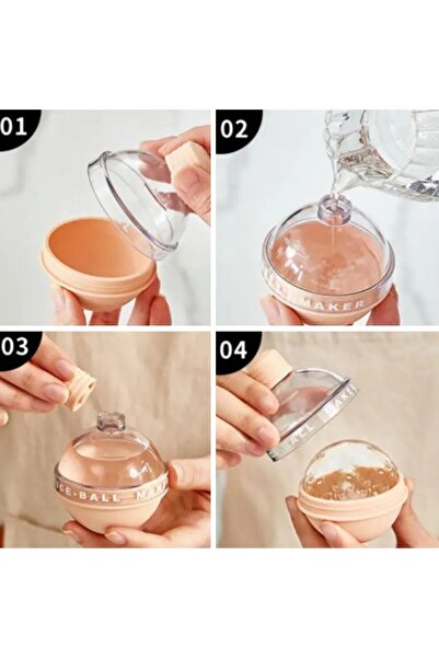 newar قالب ثلج دائري كبير من السيليكون سهل الإزالة من هونيلي، مقاس 4.5 سم