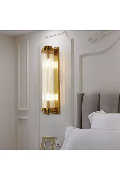 LUXXO Aplica Elysian, 2x E14, glass decorations, 14×12×60cm