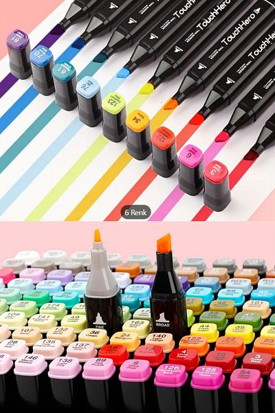 WAPPA Set of 12 Double Sided Marker Pens with Bag