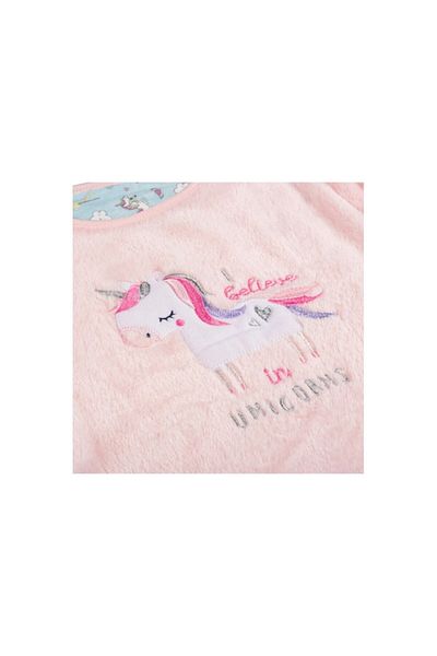 zzz sleep good sleeping !!! Pijama tip cocolino, roz-turcoaz, I believe in Unicorns