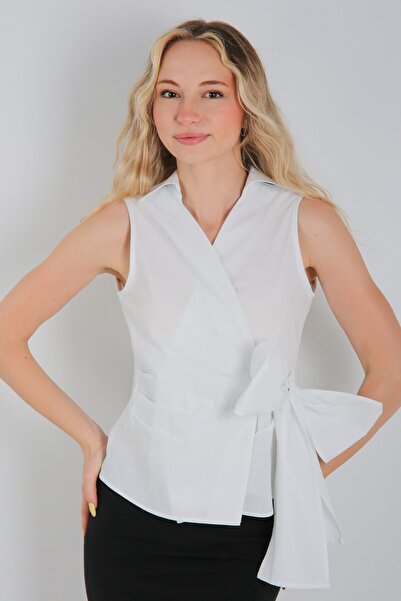 VeniLife Cămașă cu cravată în față