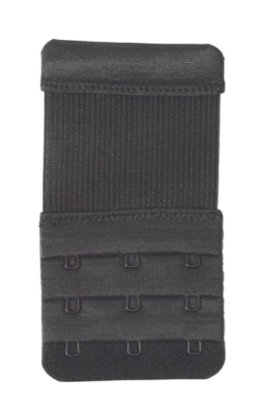 Arma Yıldız 3 Pieces Black Elastic Bra Extension Clip Wide 3-Hook Attachment Apparatus