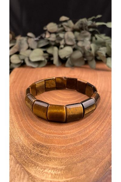 Dünya Doğal Taş Tiger Eye Stone Bracelet A