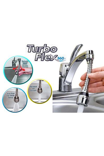 Blasko Prelungitor flexibil universal pentru robinet Turbo Flex, rotatie 360 grade