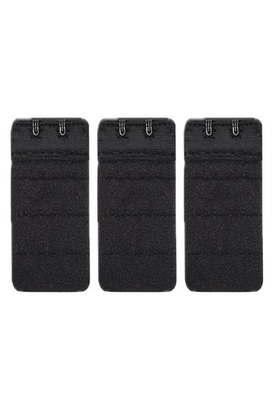 Arma Yıldız Γυναικείο Σουτιέν Προέκταση Agraf 2 Hook Clasps Μαύρο Πακέτο 3 τεμαχίων