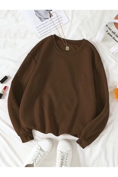 Jakinta Outdoors Unisex Sıfır Yaka Basic Sweatshirt XS-6XL Şardonlu 2 İplik