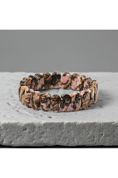 Perlavita My Promise to Myself: the Seal of Internal Approval - Rhodonite Bracelet for Self-Worth and Self-Approval