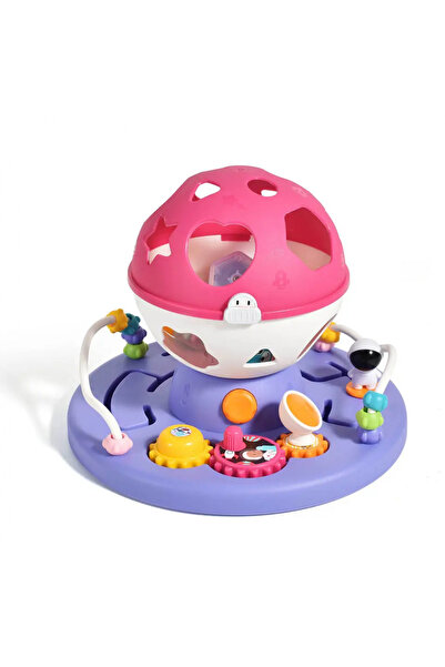 Aberolive Jucărie muzicală pentru bebeluși și sortator de forme de planete lu...