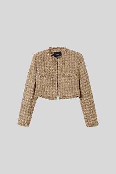 TWINSET Kadın Ceket Krem