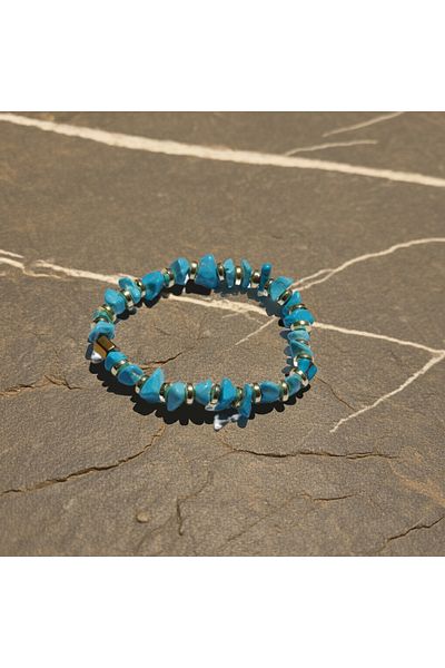 Perlavita Turquoise & Yellow Hematite Stone Evil Eye Bracelet – the Meeting of Elegance and Elegance