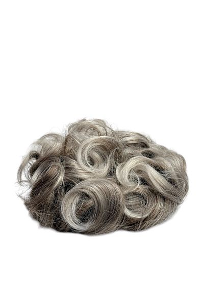 BELHER Gray Curly Bun