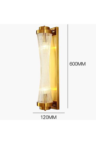 LUXXO Aplica Elysian, 2x E14, glass decorations, 14×12×60cm