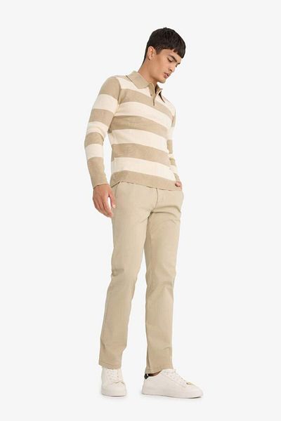 DeFacto Regular Fit Regular Cut Straight Leg Chino Trousers D7349Axbg193