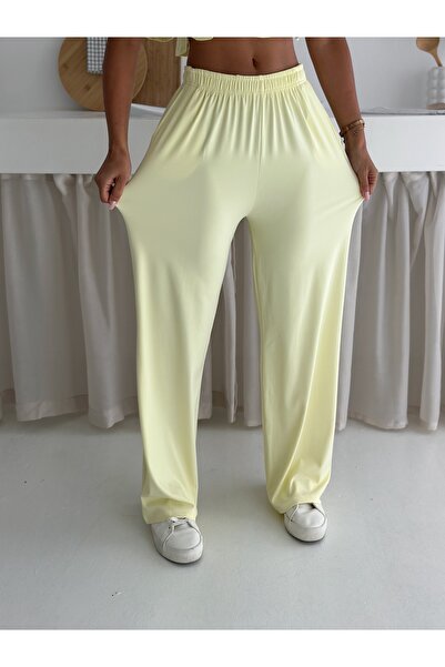 Zula Moda Γυναικείο σετ δύο τεμαχίων casual – Crop top και φαρδύ παντελόνι – καλοκαιρινό άνετο αθλητικό σετ