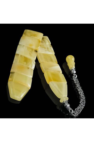 TESBİHCİBABA Unique Product Fish Model Drop Amber Prayer Beads