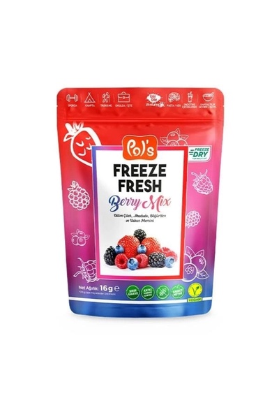 Pol's Freeze Fresh Dondurularak Kurutulmuş Berry Mix 16 g