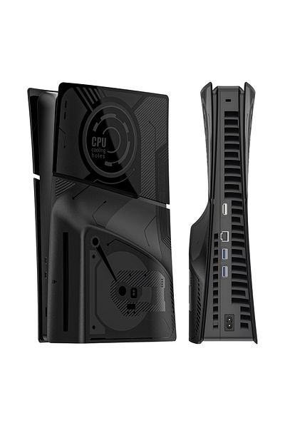 FlashHawk Replacement Shell Case for PS5 Slim (Disc Edition/Digital Edition) - Lightweight Durable PC Material