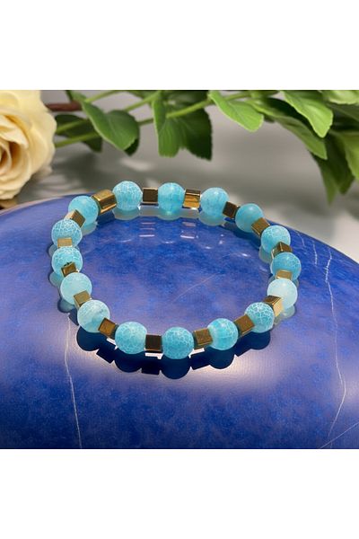 Perlavita Blue Quartz & Hematite Evil Eye Bracelet – a Simple and Impressive Touch