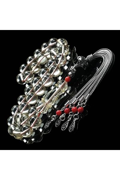 TESBİHCİBABA Coral Detail Water Drop Has Amber Prayer Beads