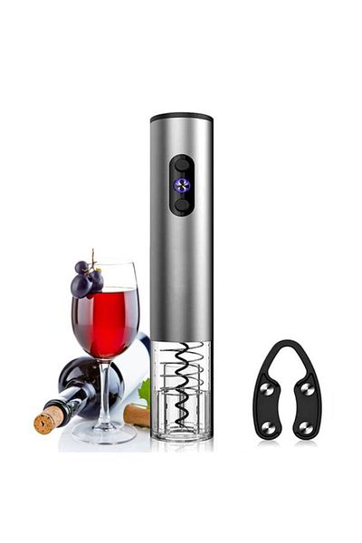 Blasko One-Touch Electric Corkscrew for Wine, Quick Open, Batteries, LED