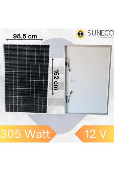 Suneco 305w Watt Half-cut Monokristal Solar Yüksek Amper Güneş Paneli A Sınıf...