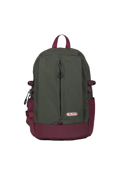 Herlitz Sport Backpack, Polyester, 1 Main Compartment with Laptop Sleeve, Army Burgundy, 44×31×16 cm
