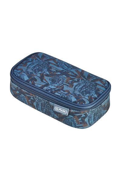 Herlitz BeatBox Pencil Case, Polyester, 1 Compartment, Camo‑Tiger Design, 22.5×12×7 cm
