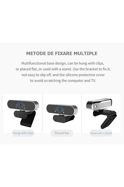 JustZEN Camera Web JustZEN™ WCA-21 Pro, Webcam, Microfon, Auto-Focus, rezolutie 1920*1080 P @30 fps, Plug