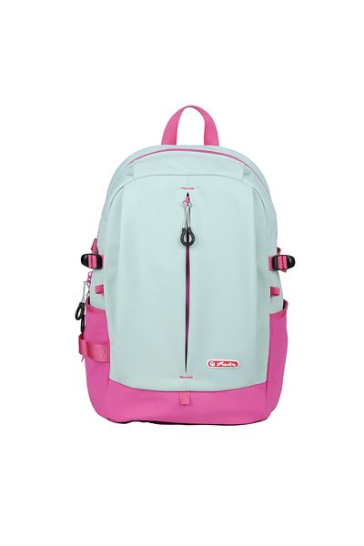 Herlitz Modern Fit Backpack, Polyester, 28 L, Tablet Sleeve, Mint/Purple, 44×31×16 cm