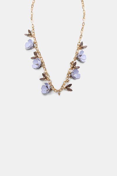 Stradivarius Necklace with floral charms