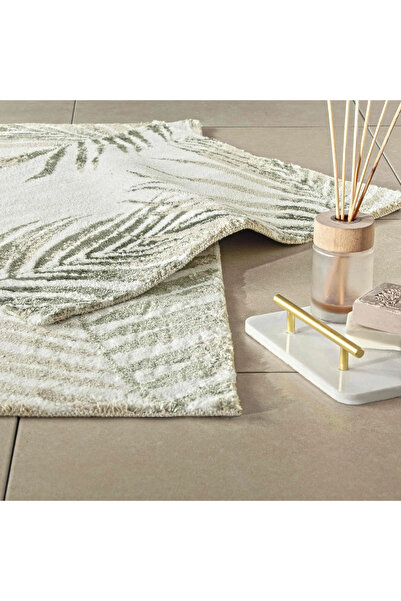 Taç Cotton 2-Piece Bath Mat Set Palm (Green)
