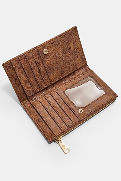 Stradivarius Shimmery card holder purse with zip
