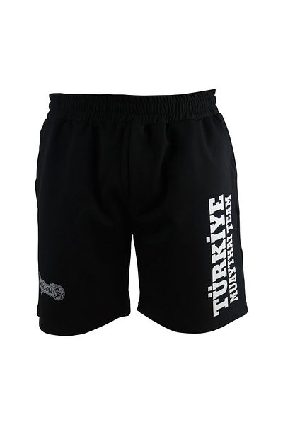 Dragondo Mt3038 Muaythai Shorts Turkey Muay Thai Team Printed Black Shorts