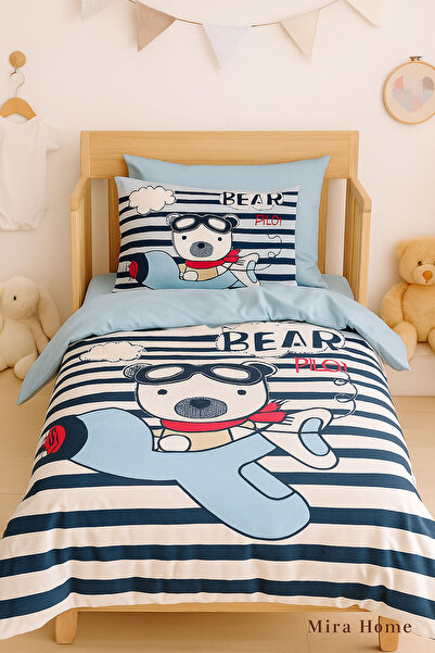 Mira Home طقم غطاء لحاف للأطفال حديثي الولادة من القطن ثلاثي الأبعاد على شكل ...