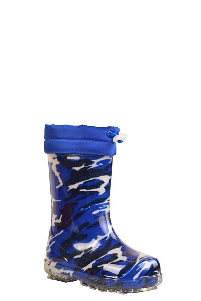 Peta Boy's Waterproof Rain Boots with Fur Inside