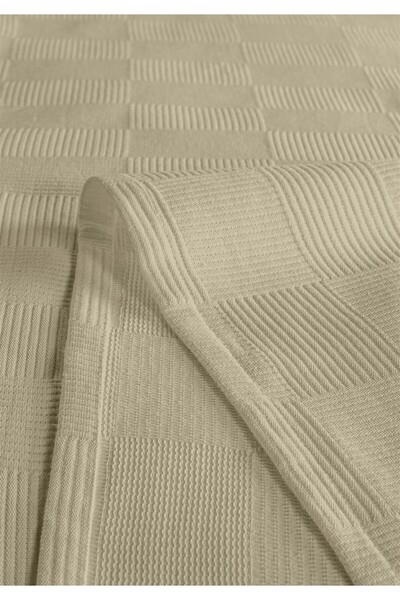 Evim 100% Cotton Single Beige Hotel Bedspread Set 160 x 230 cm