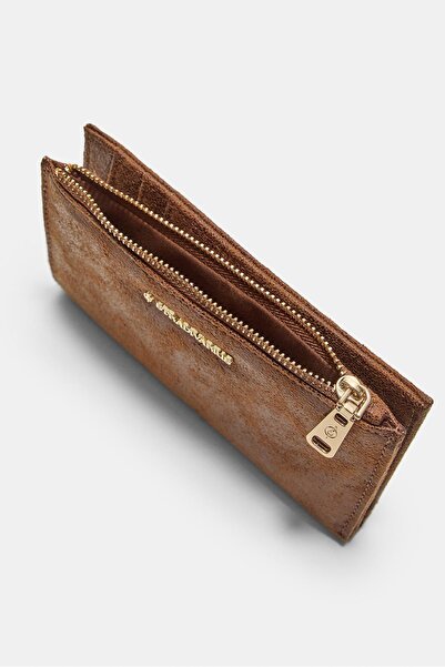 Stradivarius Shimmery card holder purse with zip